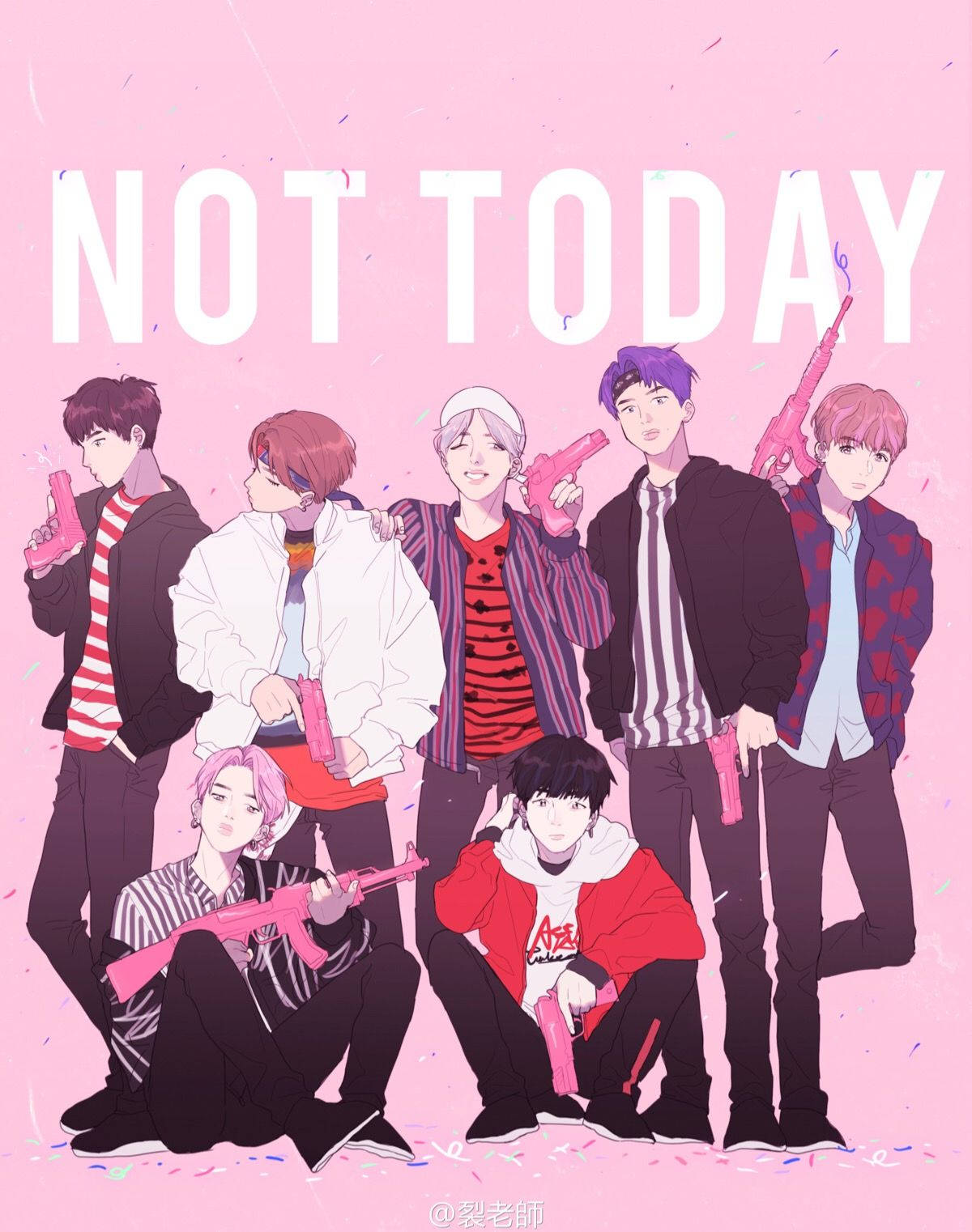 Cute Bts Drawing Not Today