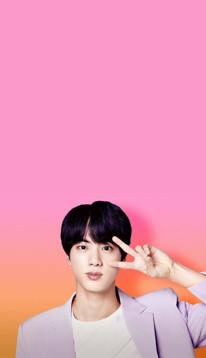 Cute Bts Jin Pink And Orange Gradient Background