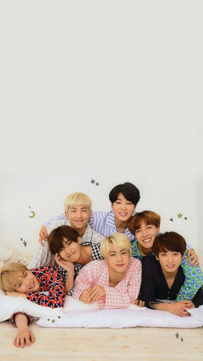 Cute Bts Laying Together Background