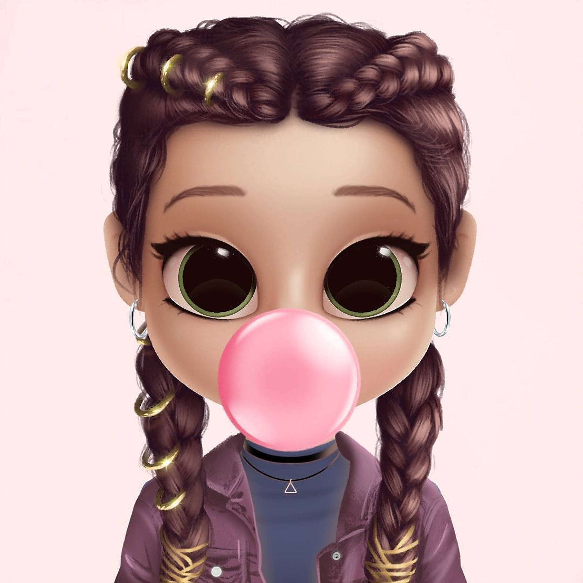 Cute Bubblegum Profile Picture Background