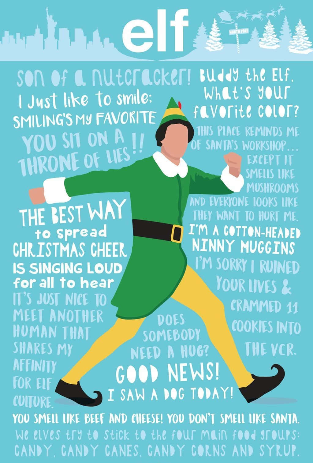 Cute Buddy The Elf Iphone Screen Background