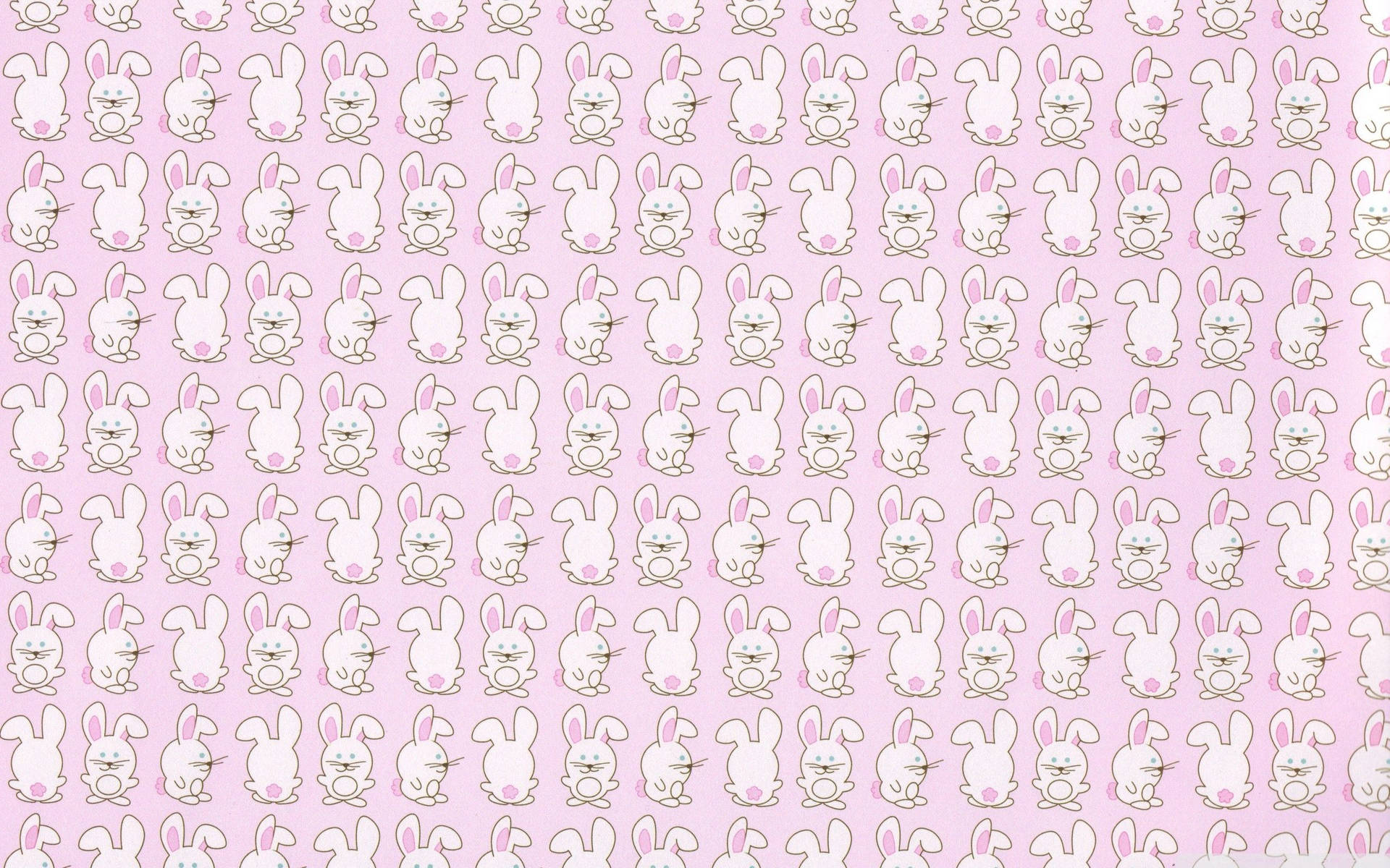 Cute Bunny In Different Perspectives Background