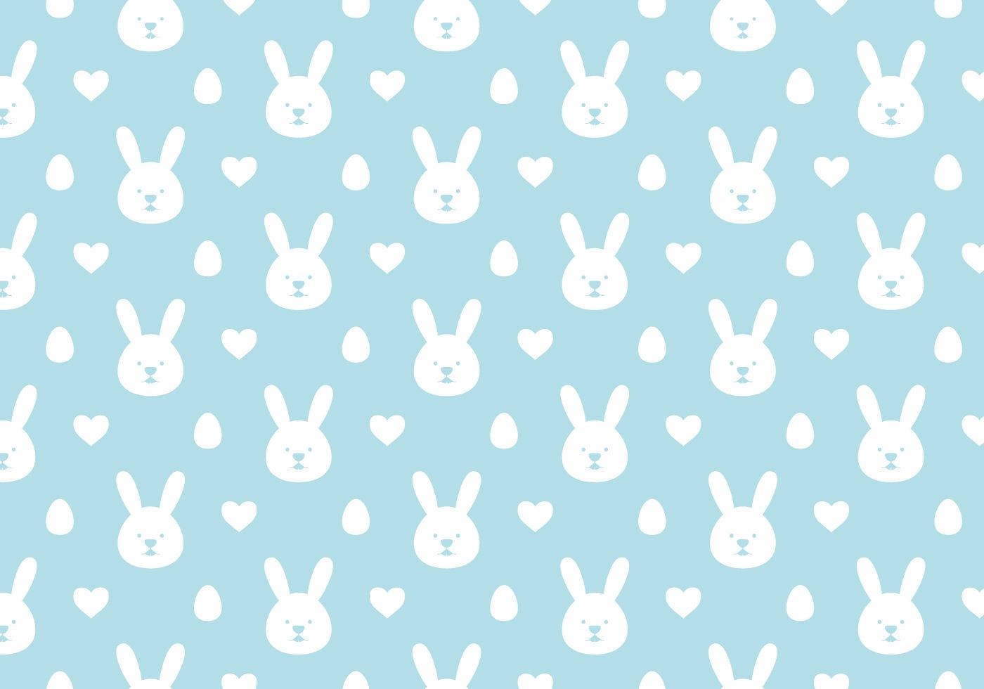 Cute Bunny Patterns With Little Hearts