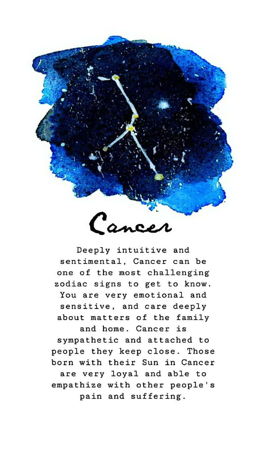 Cute Cancer Zodiac Sign Characteristic Description