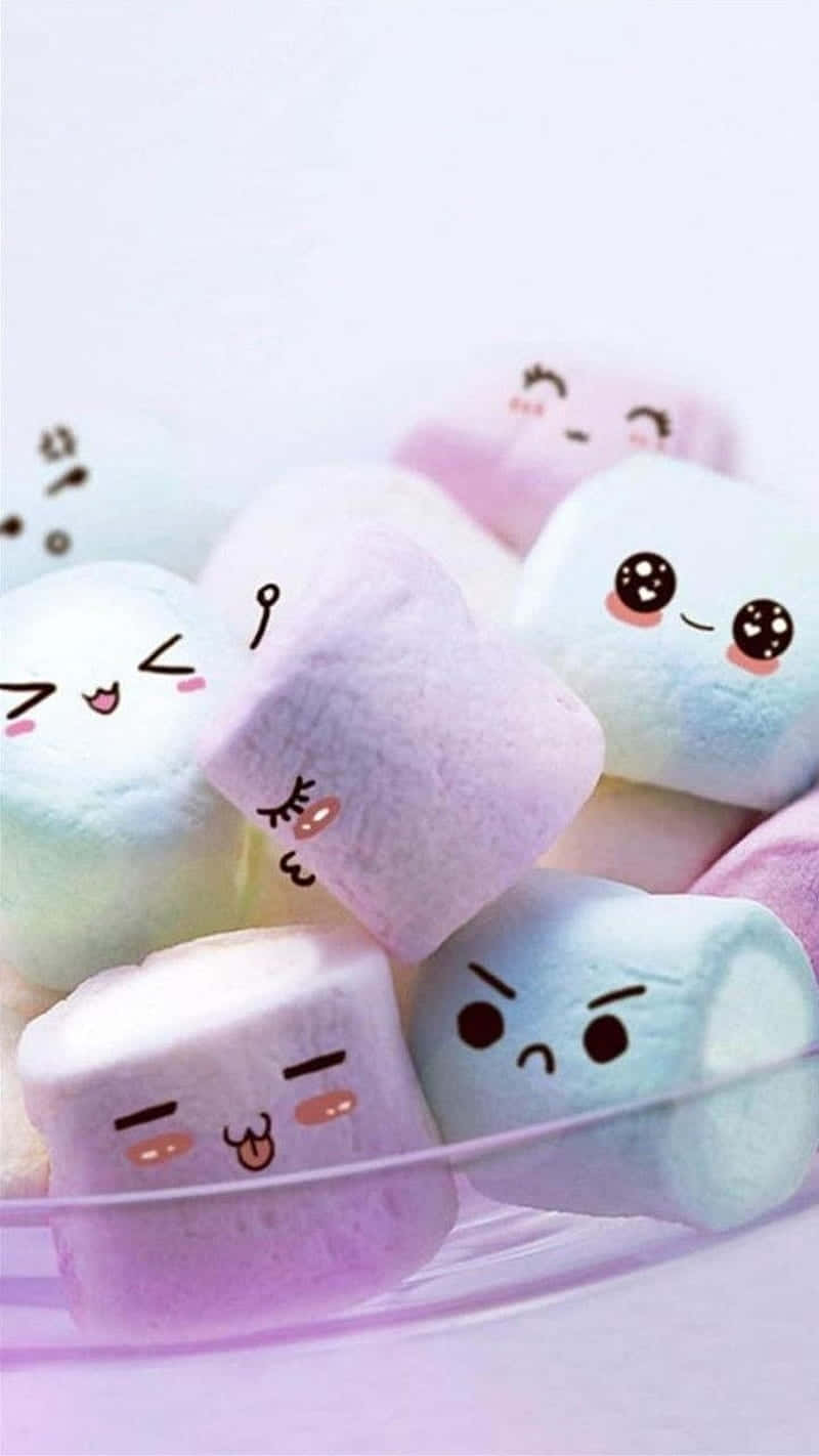 Cute Candies Pastel Colors Background