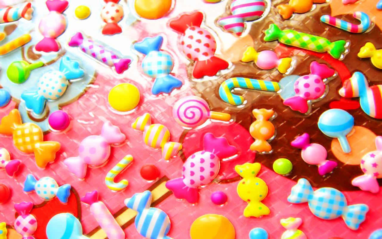 Cute Candies Resin Colors Background