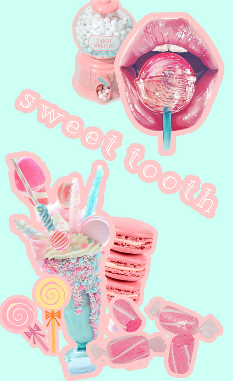 Cute Candies Sweet Tooth Background