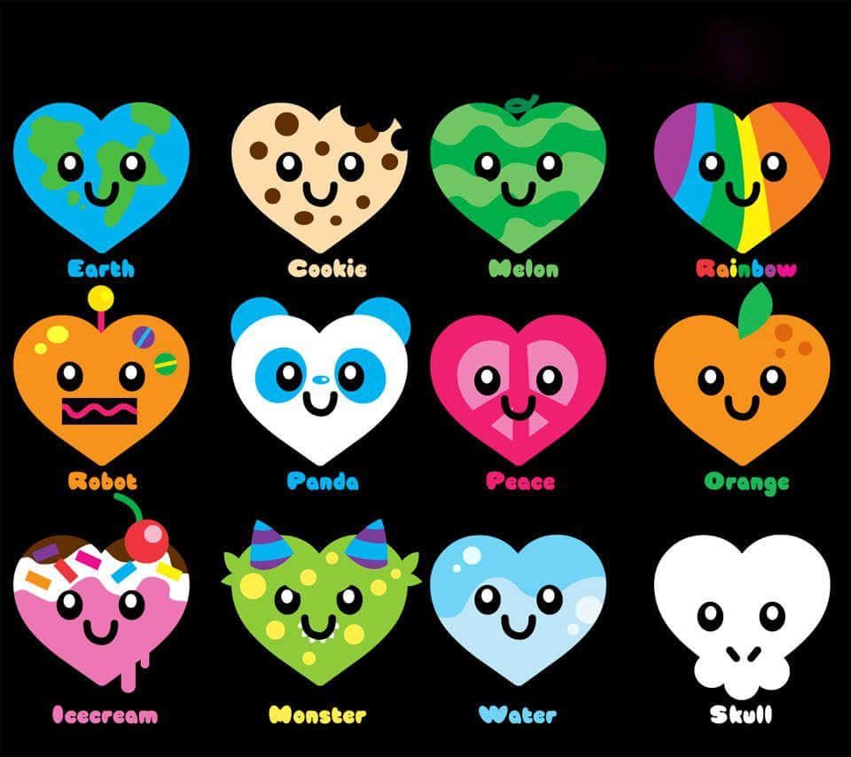 Cute Candy Hearts Styles Background