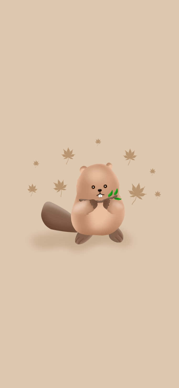 Cute Cartoon Beaver Illustration