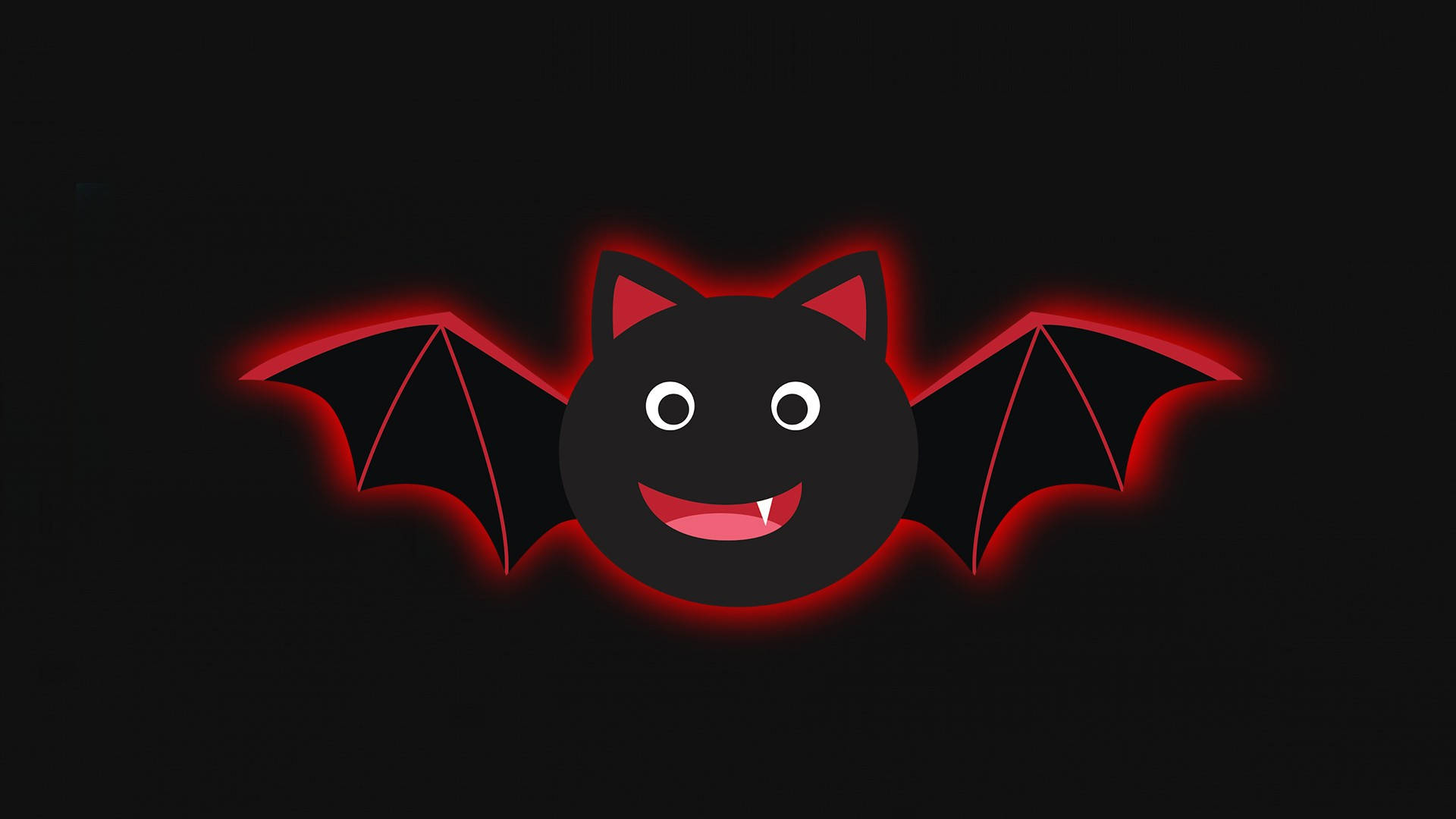 Cute Cartoon Black Bat Laptop