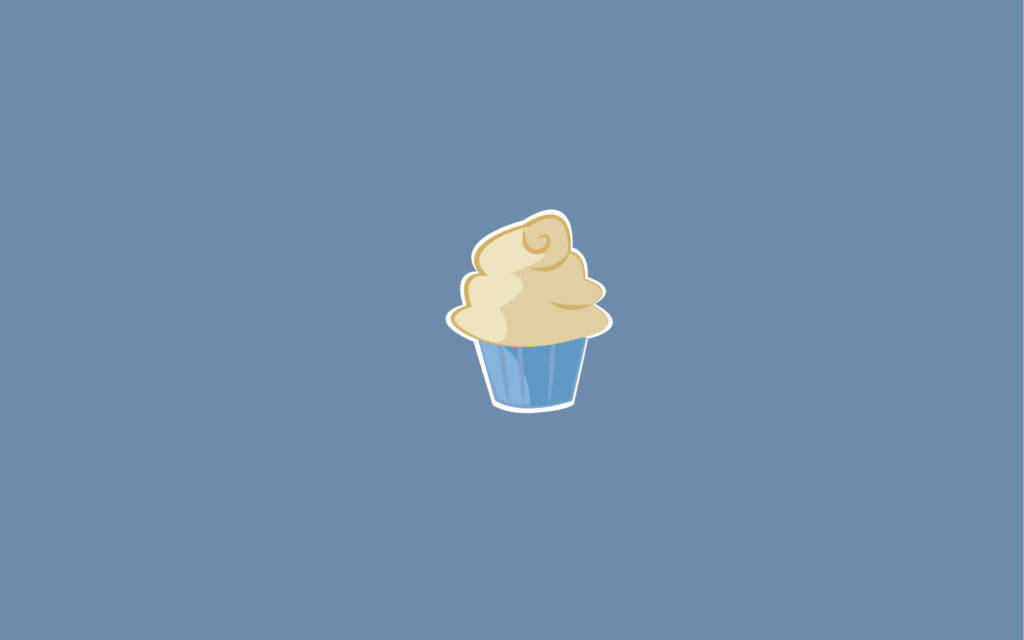 Cute Cartoon Cupcake Food Desktop Background