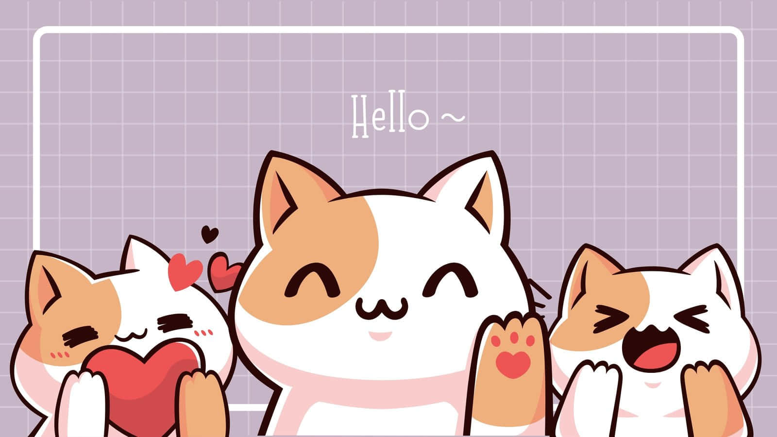 Cute Cartoon Dog Greeting Hello Background