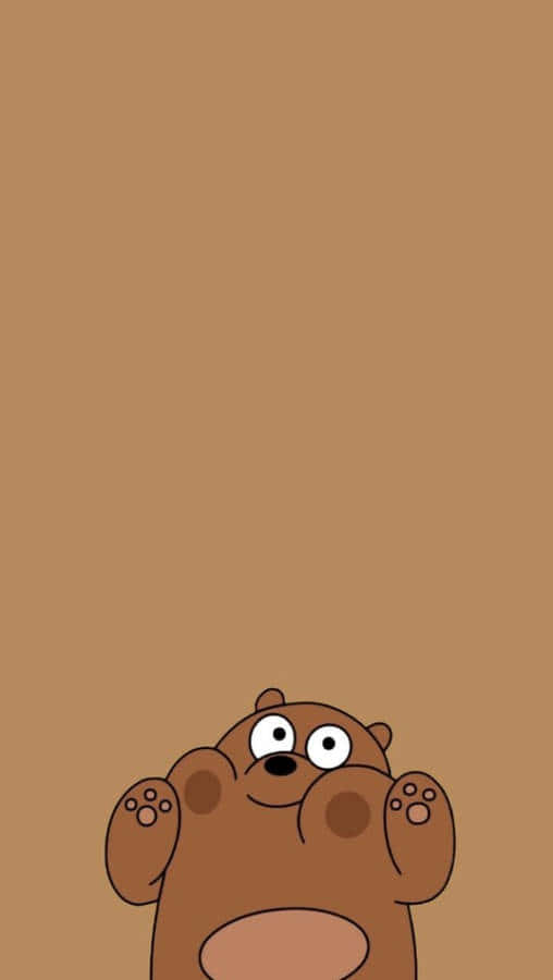 Cute Cartoon Grizzly Bear Background