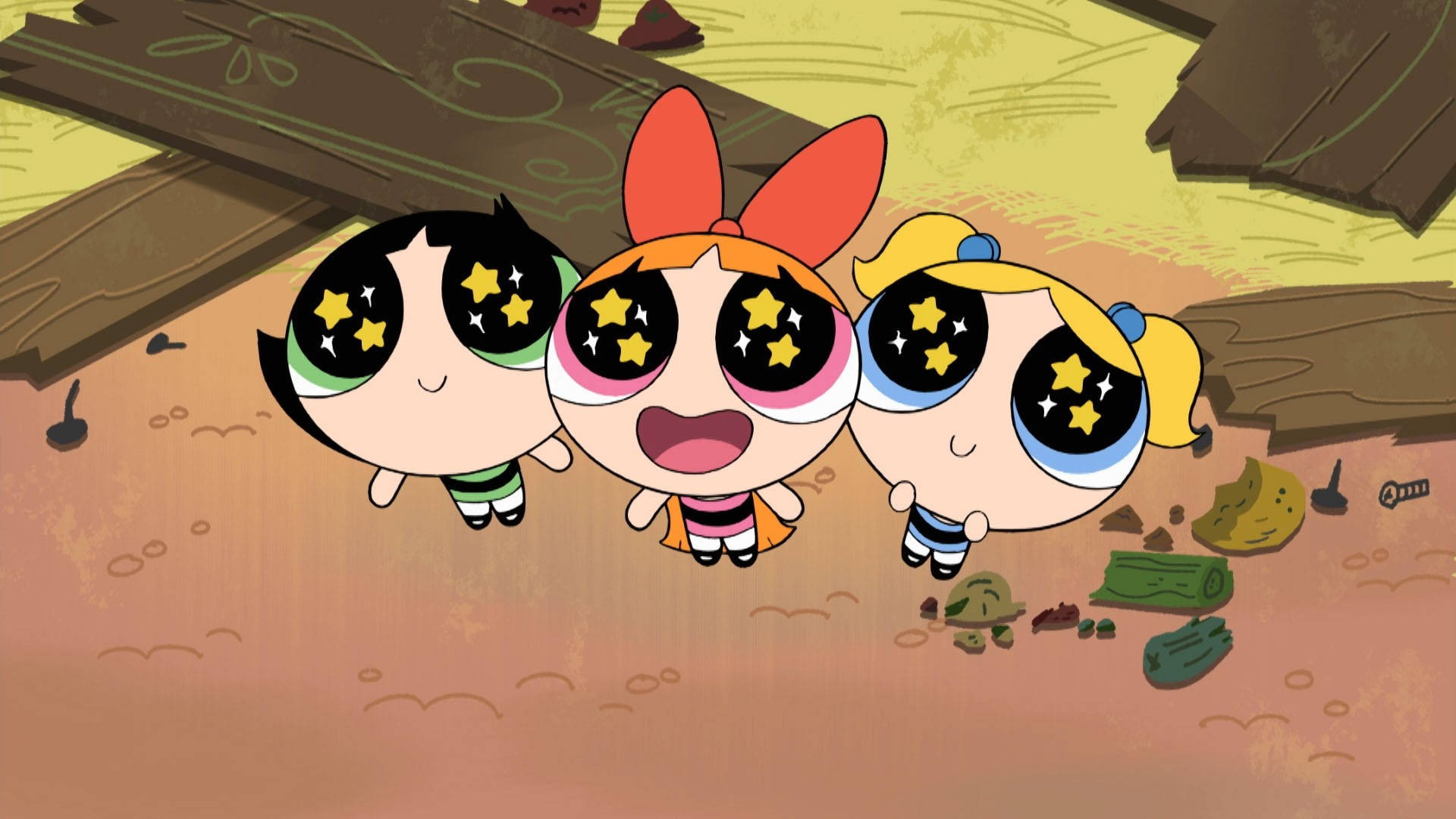 Cute Cartoon Network Powerpuff Girls Background