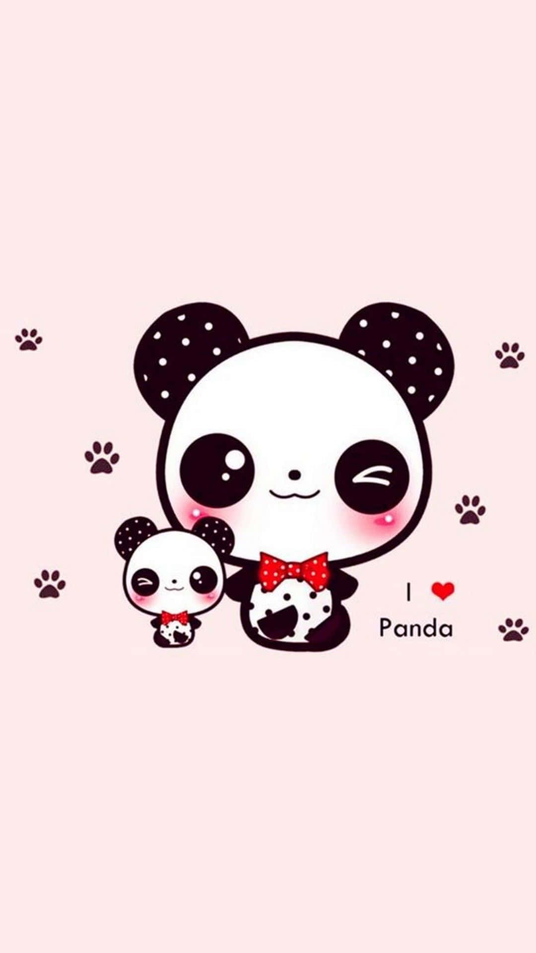 Cute Cartoon Panda 1080 X 1920 Background