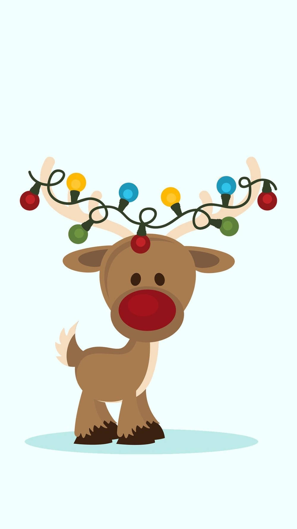 Cute Cartoon Reindeer Background