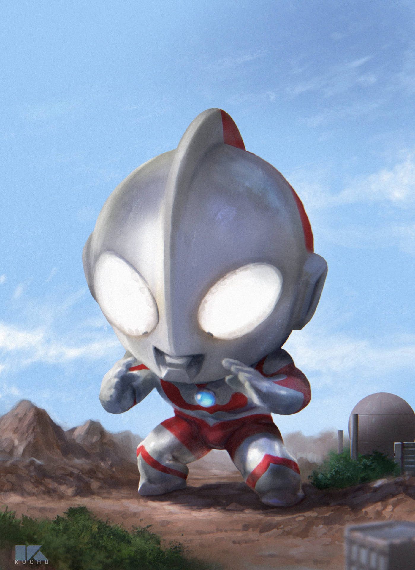 Cute Cartoon Ultraman Background
