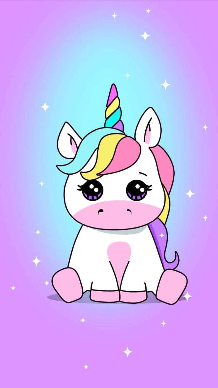 Cute Cartoon Unicorn Phone Wallpaper Background