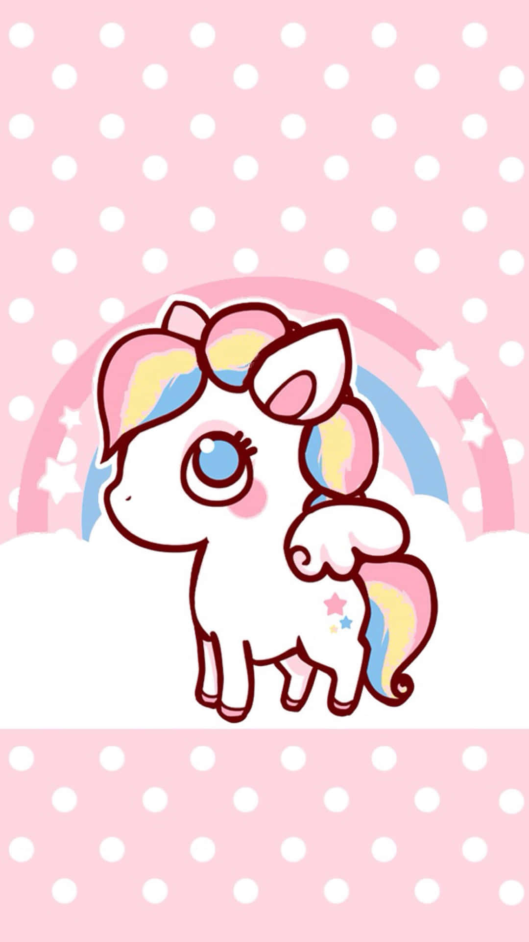 Cute Cartoon Unicorn Wallpaper Background