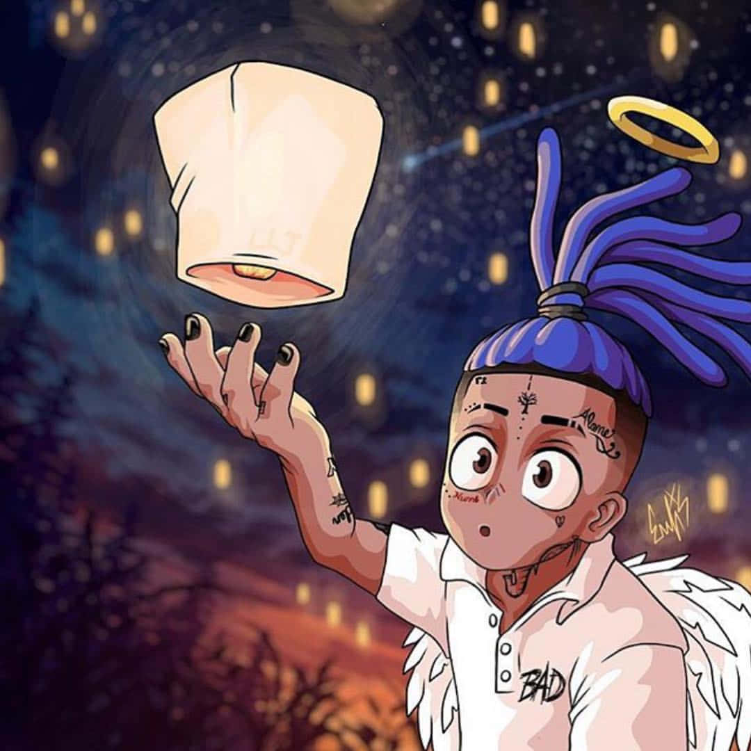 Cute Cartoon Xxxtentacion Pfp Background