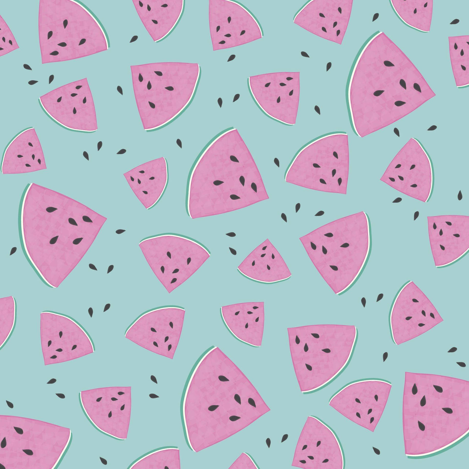 Cute Cartoonish Watermelon Pattern Art Background