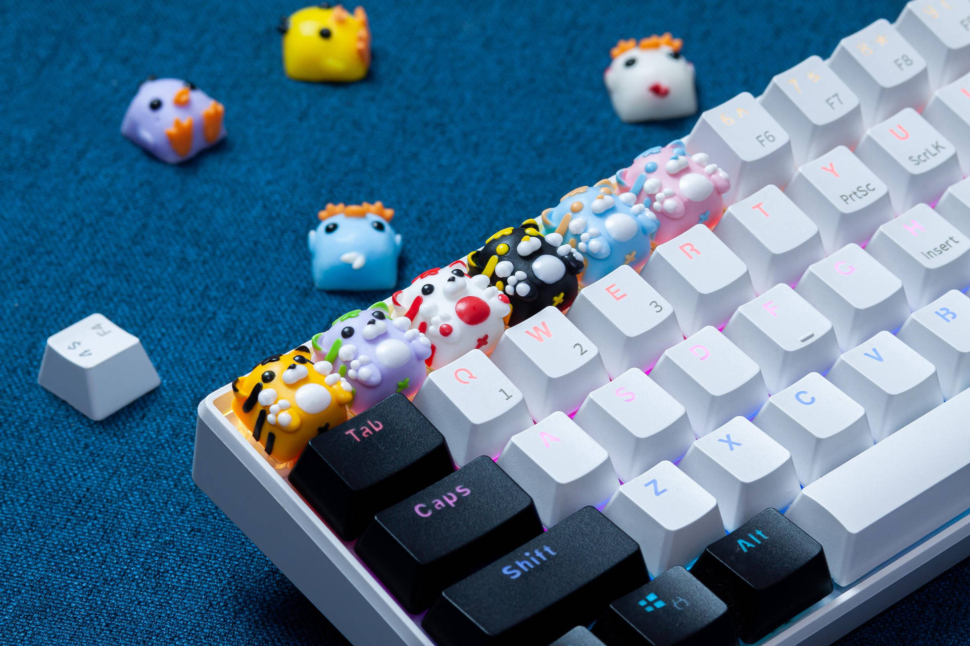 Cute Character Keyboard Background