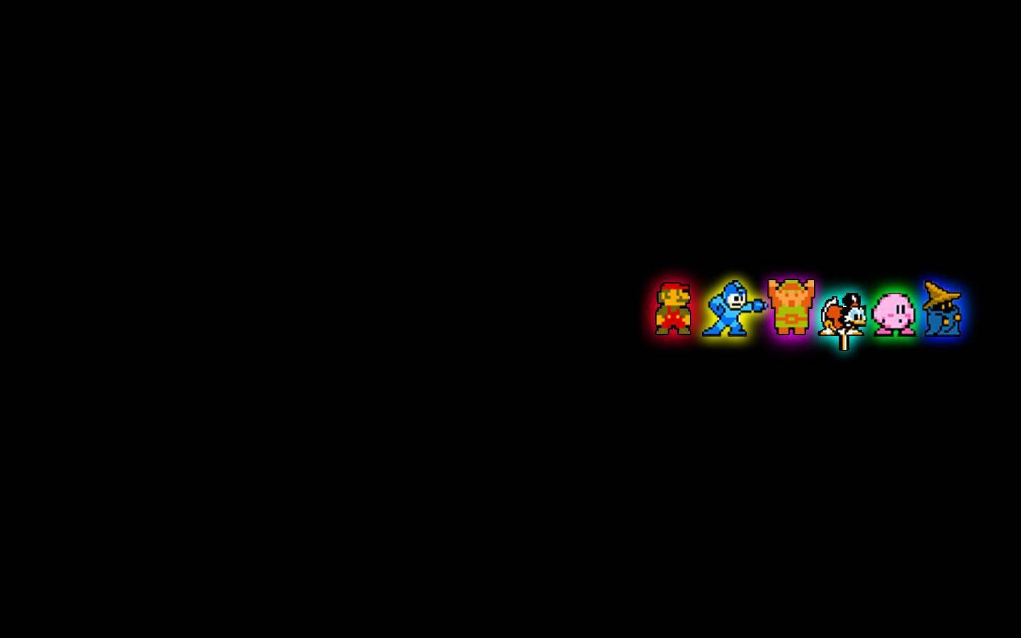 Cute Characters 8 Bit Background