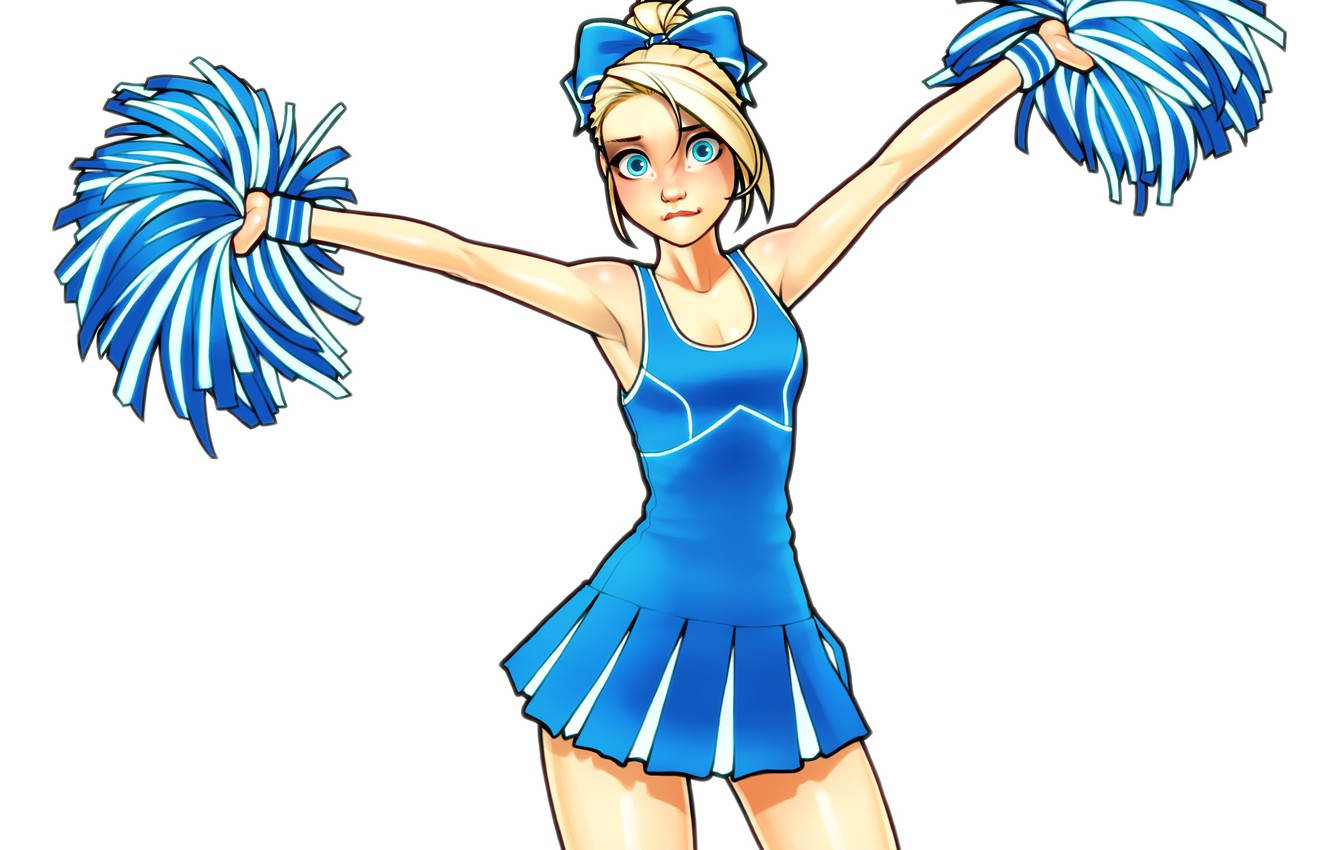 Cute Cheerleader Fanart Background