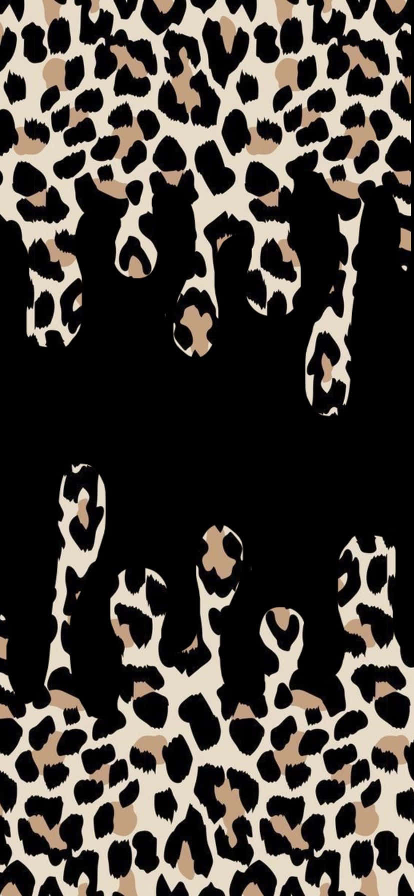 Cute Cheetah Print Pattern Drip Background