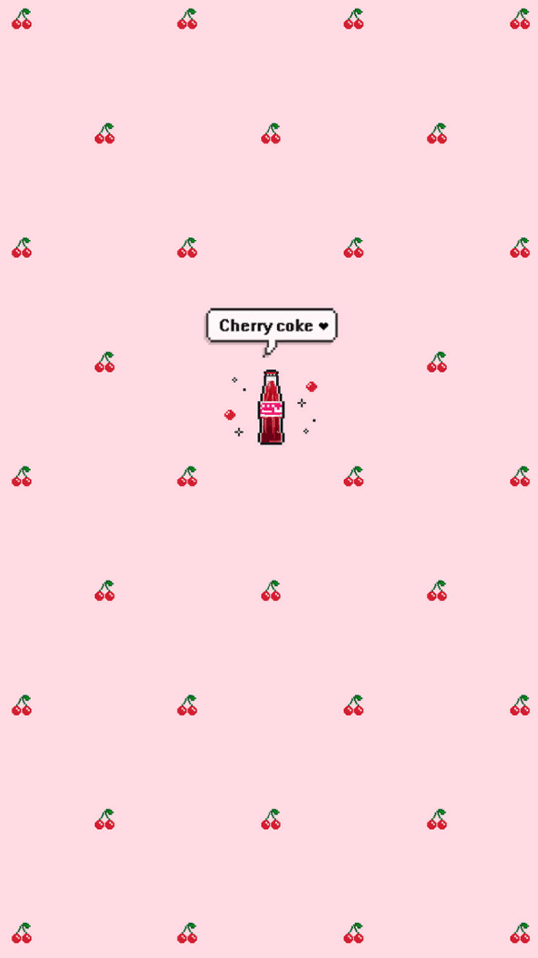 Cute Cherry Coke Aesthetic Phone Background