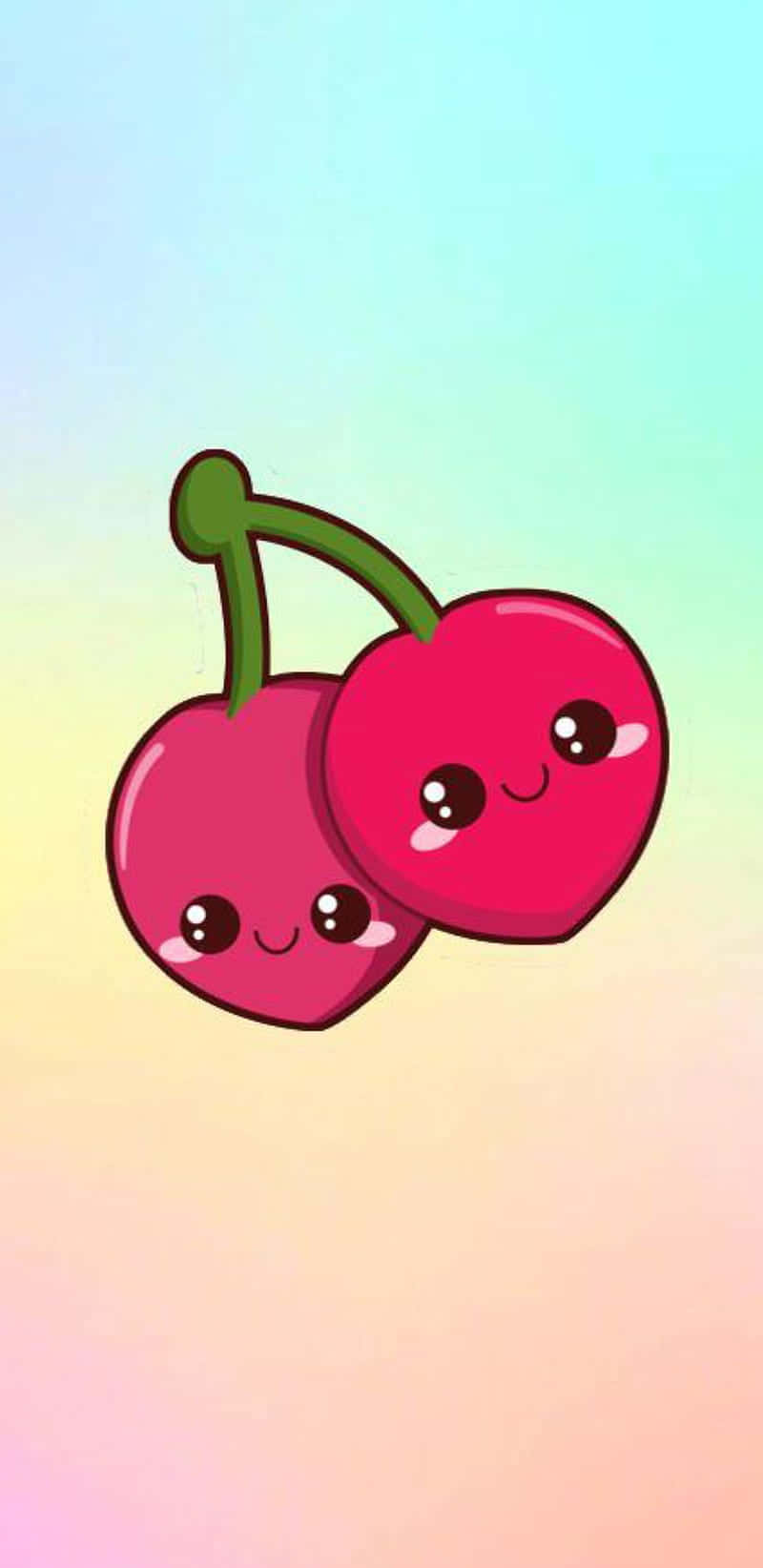 Cute Cherry With Adorable Blushing Face