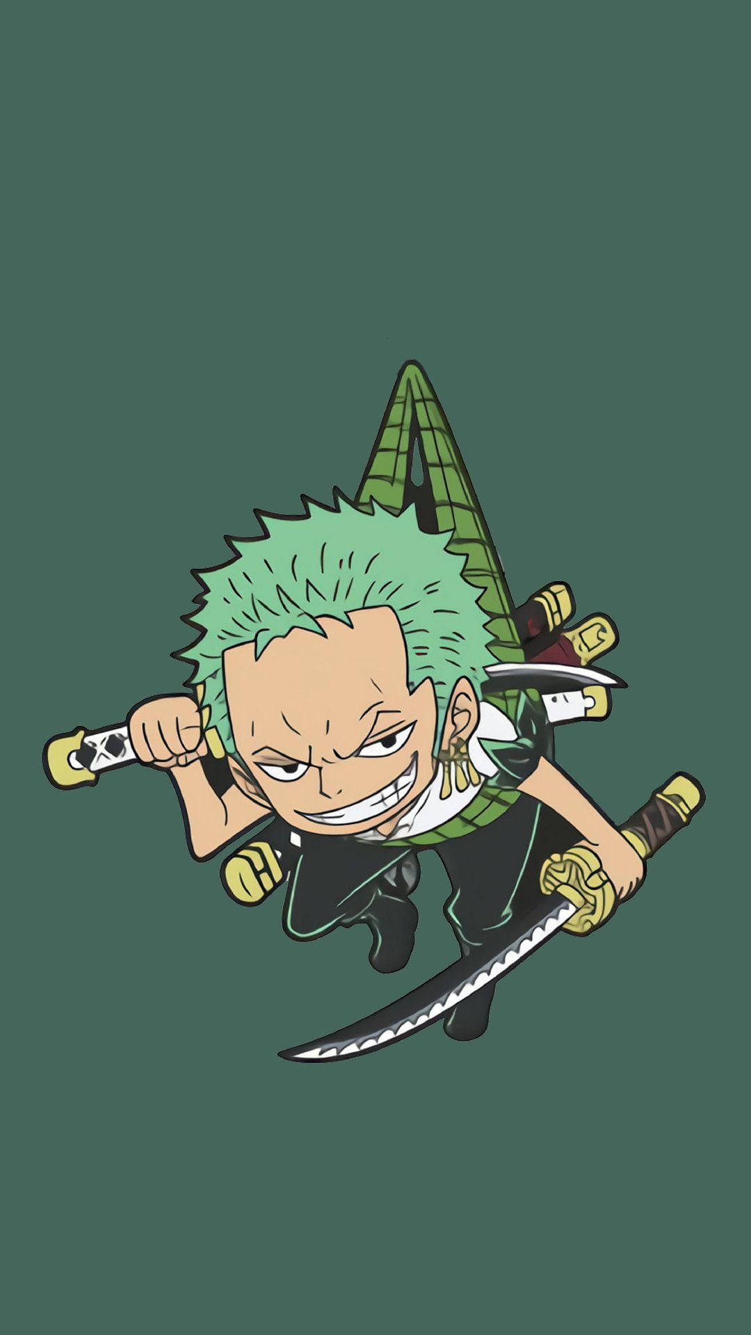 Cute Chibi Drawing Zoro Pfp Background