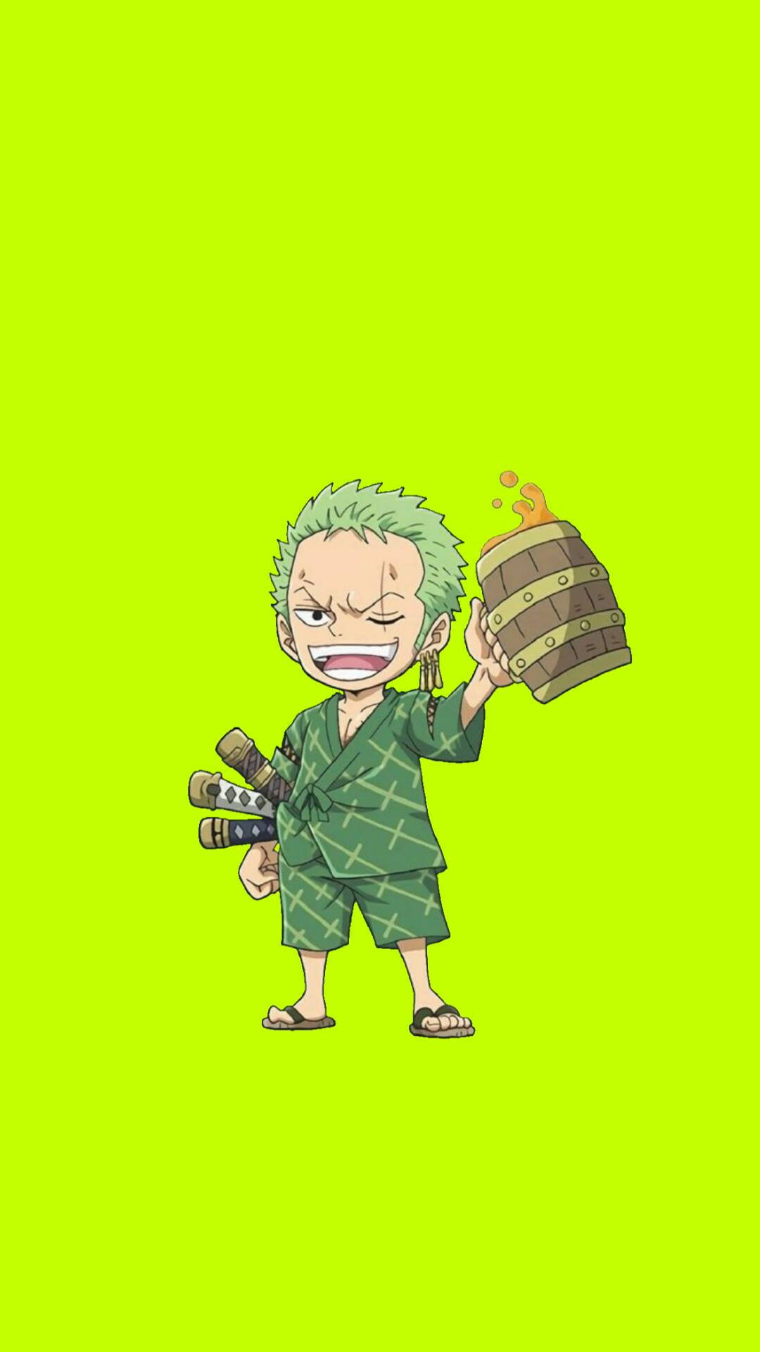 Cute Chibi Drawing Zoro Pfp Background