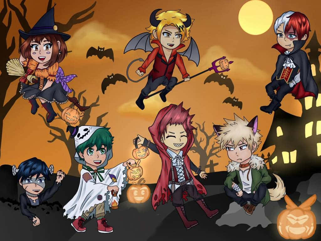 Cute Chibi My Hero Academia Halloween Costumes Background