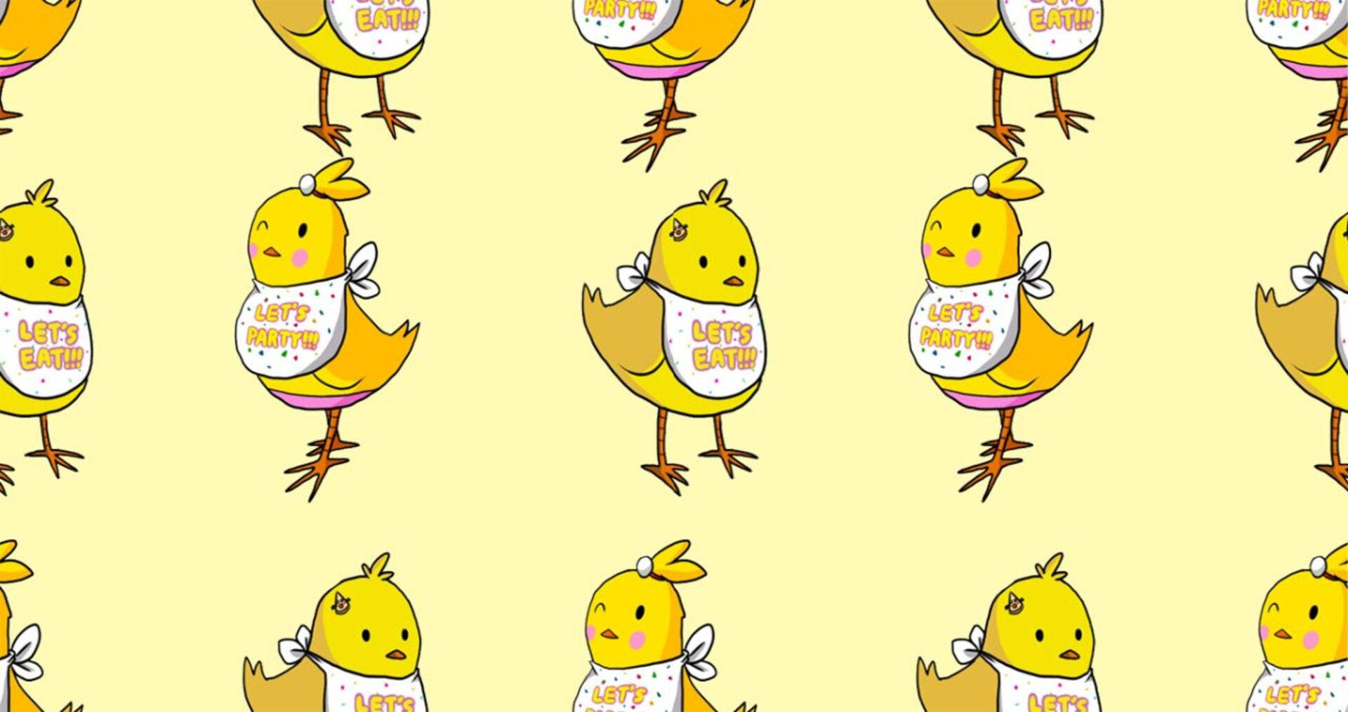 Cute Chica Fnaf Pattern Background
