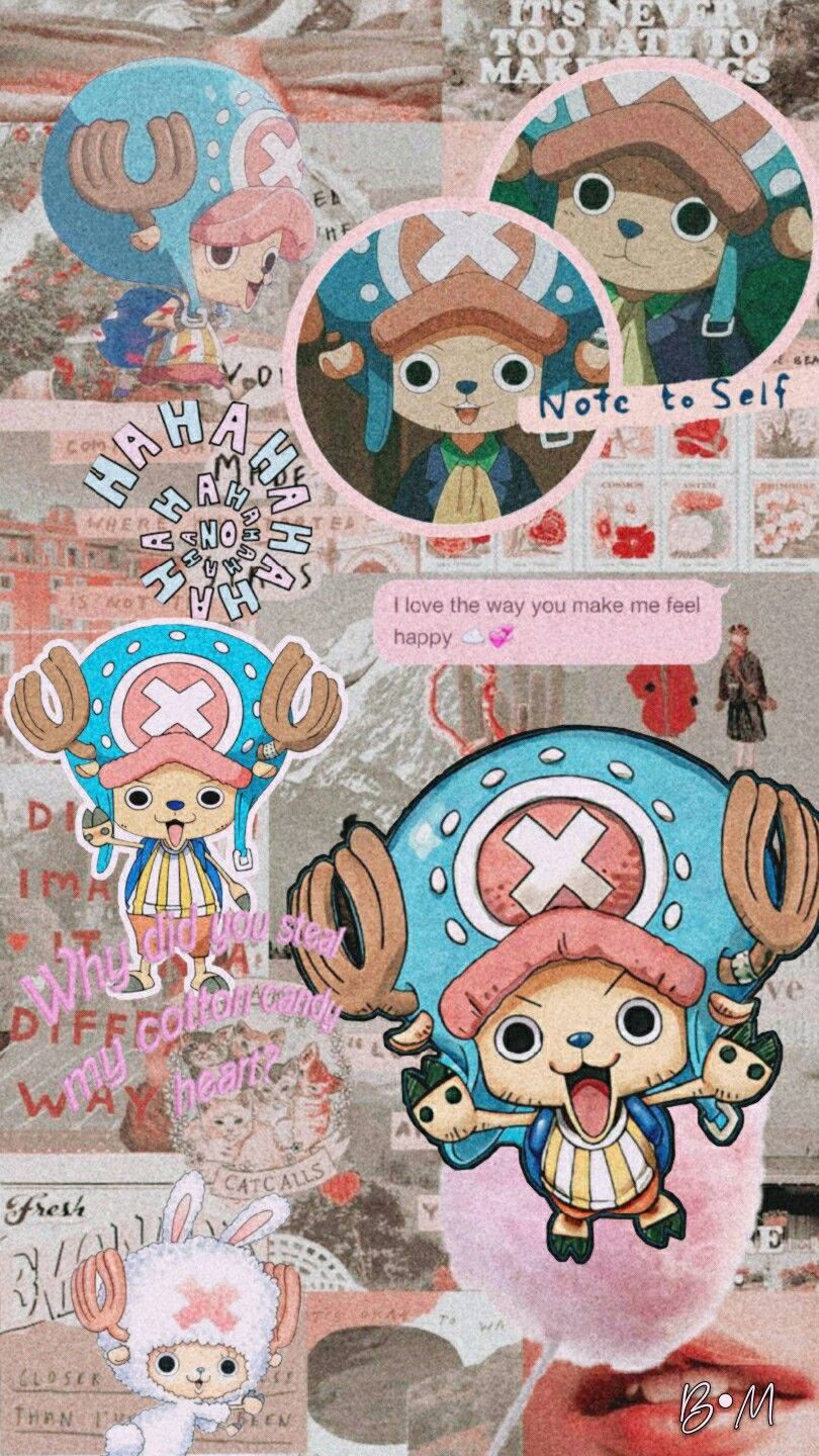 Cute Chopper One Piece Aesthetic Background
