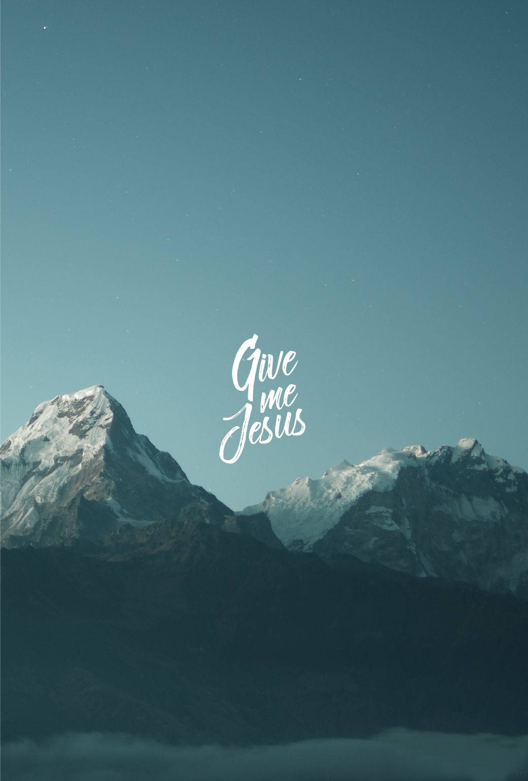 Cute Christian Give Me Jesus Mountains Background