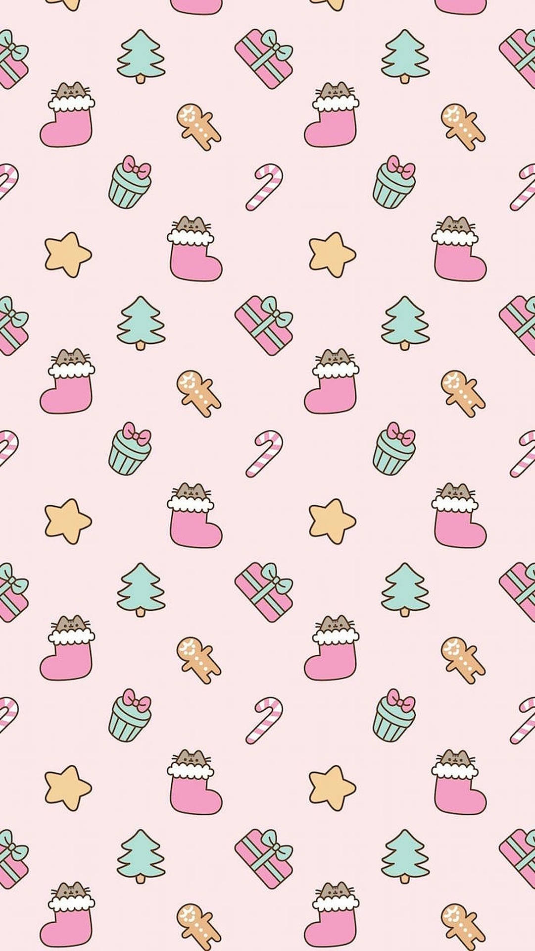 Cute Christmas Decoration Pattern Background