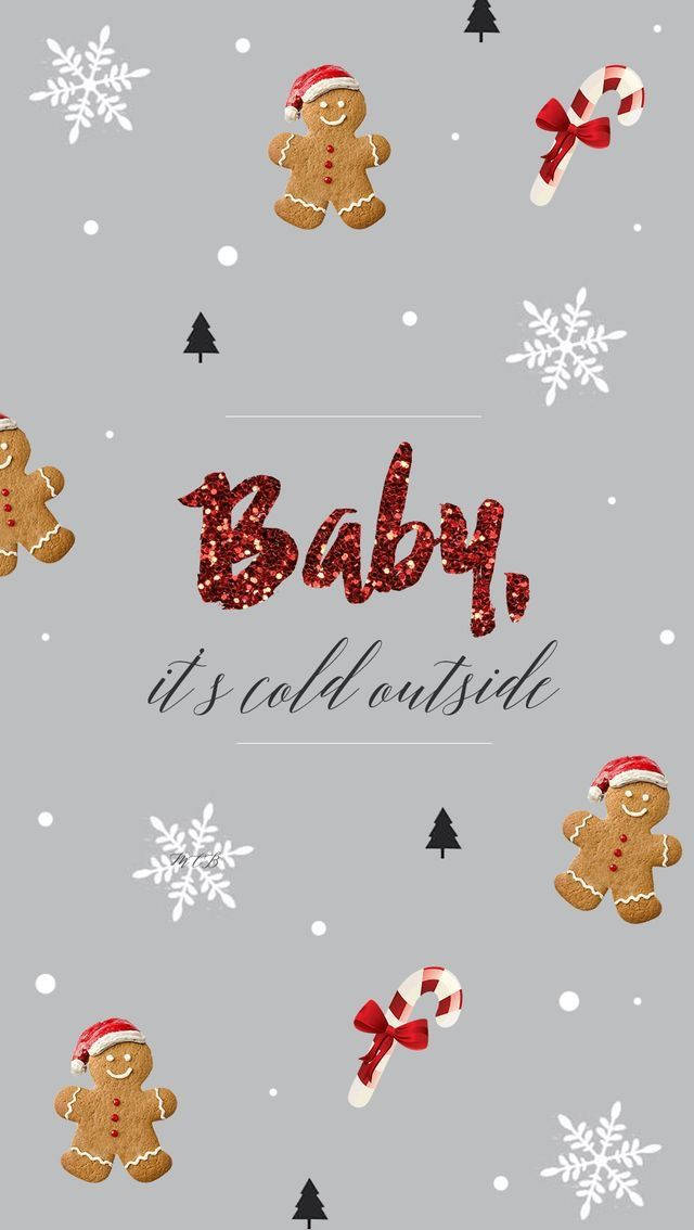 Cute Christmas Iphone Cold Outside Background