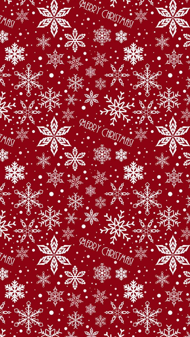Cute Christmas Iphone Red And White Background