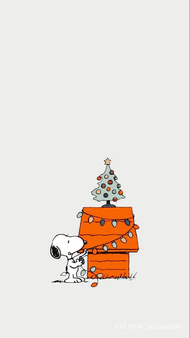 Cute Christmas Iphone Snoopy Background