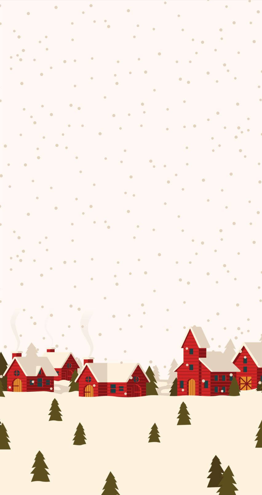 Cute Christmas Iphone Village Background