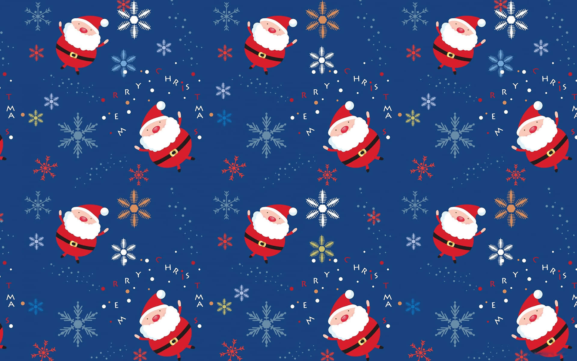 Cute Christmas Laptop Santa Background