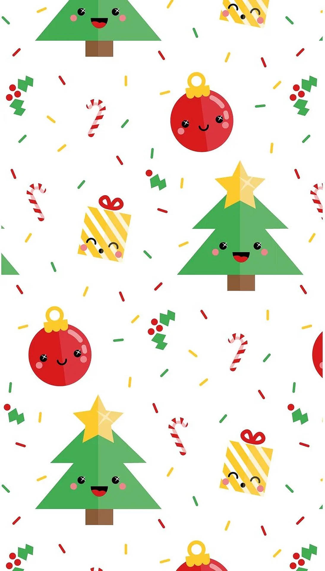 Cute Christmas Ornaments Background