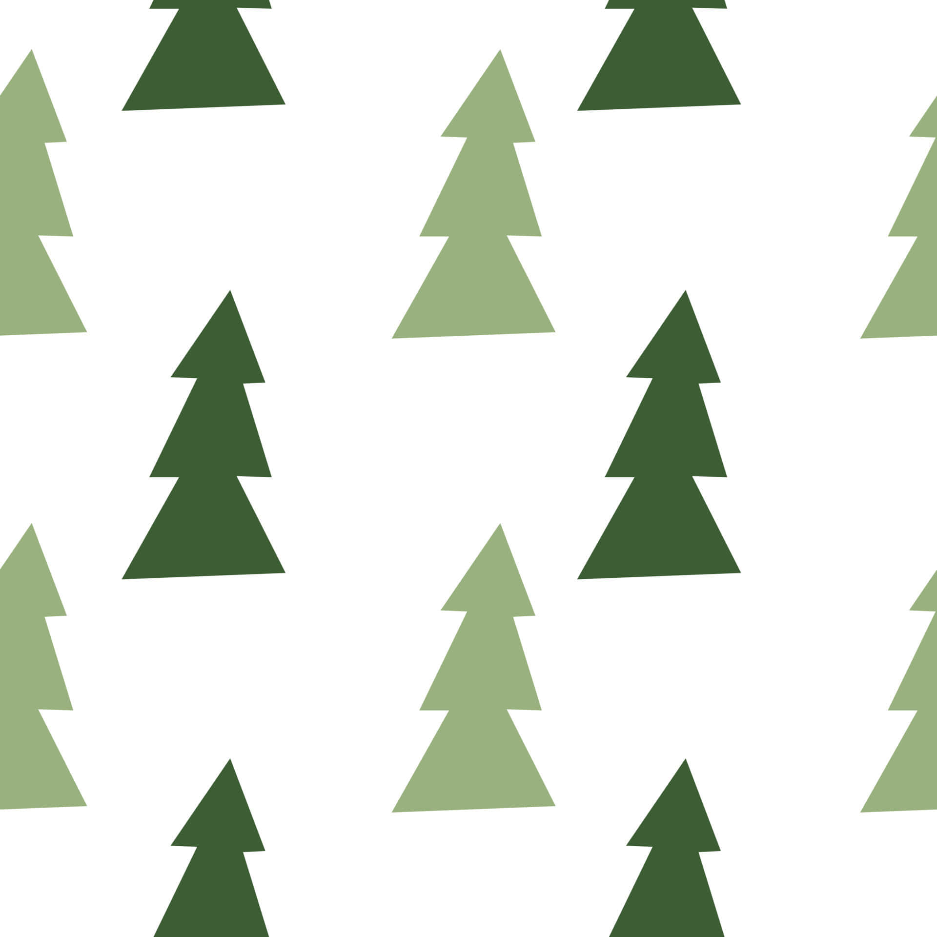 Cute Christmas Tree On Pattern Background