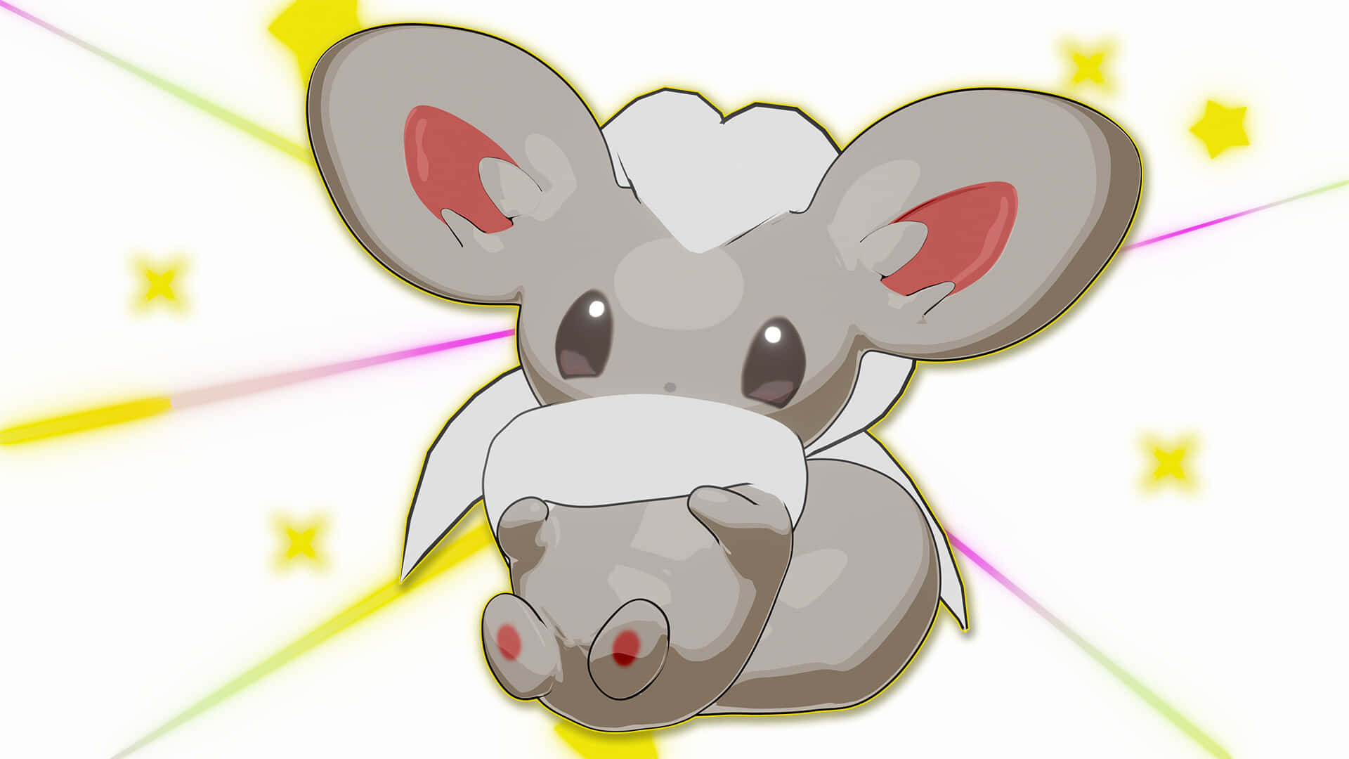 Cute Cinccino With Stars Background