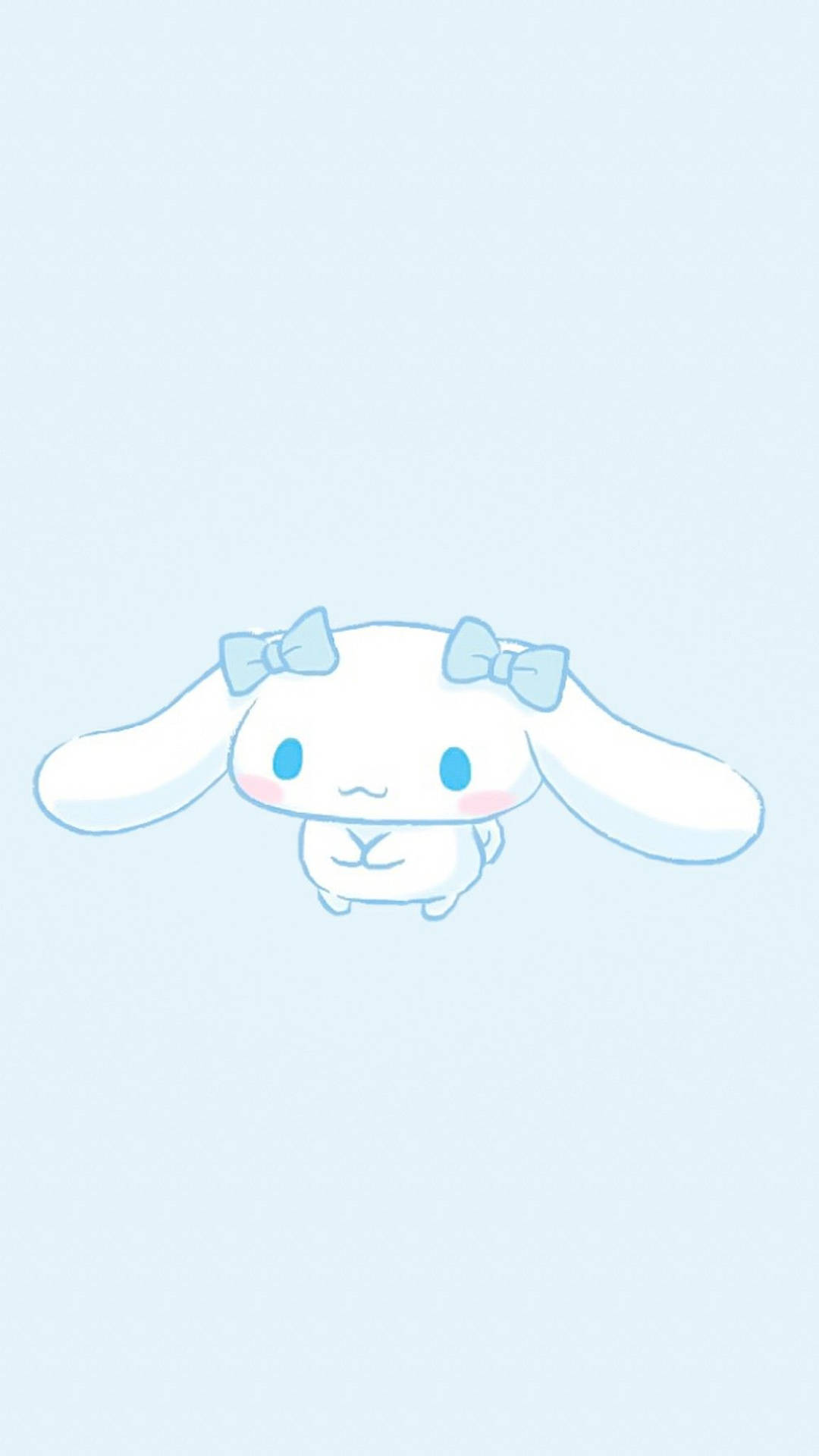 Cute Cinnamoroll With Ribbons Background