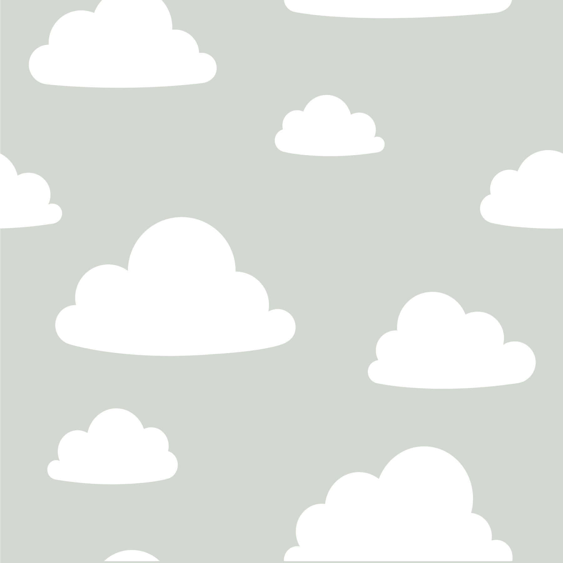 Cute Clouds Over Light Grey Background Background