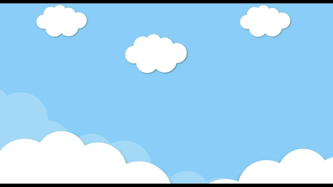 Cute Clouds Simple Drawing Background