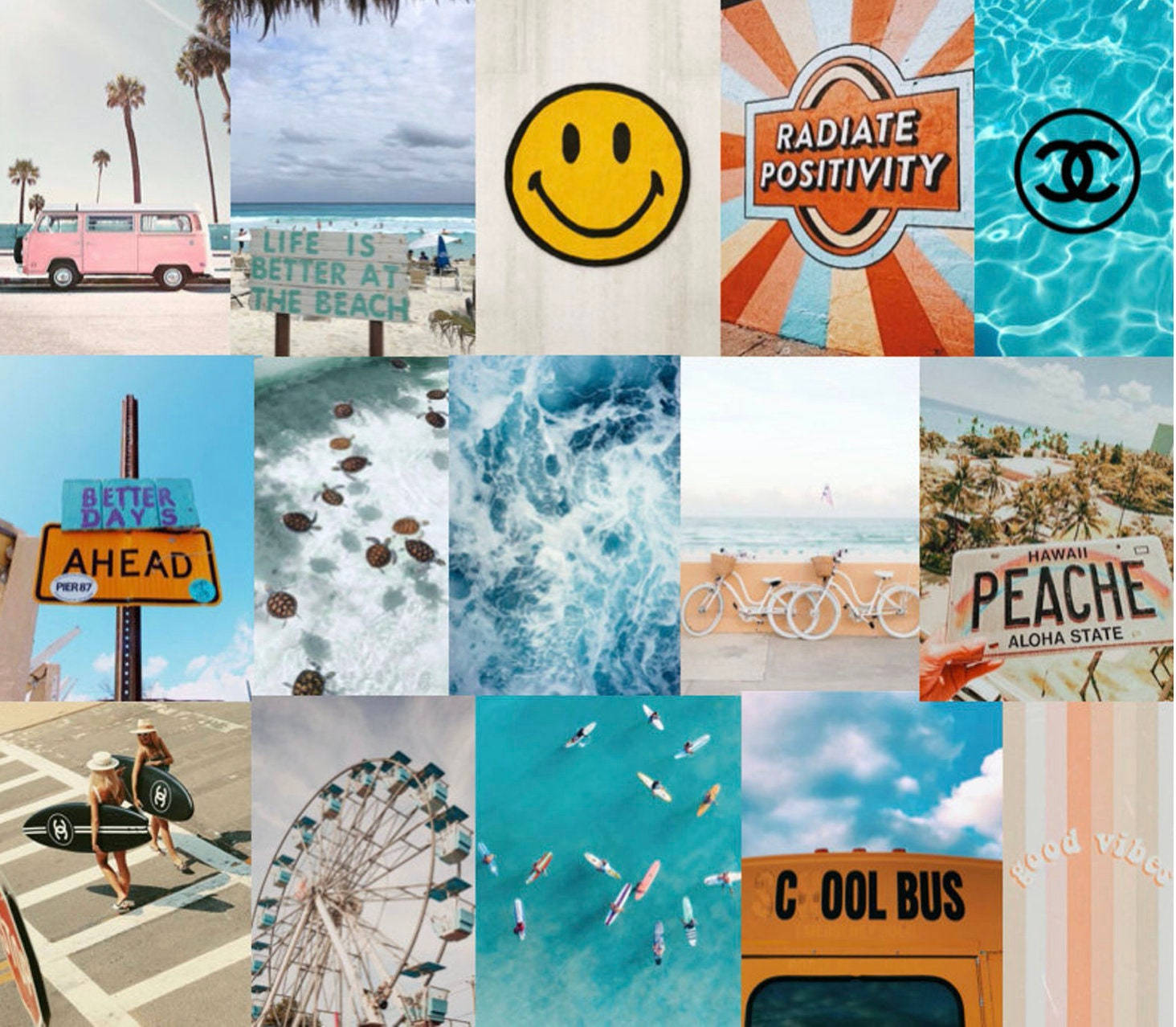Cute Collage Bright Summer Aesthetic